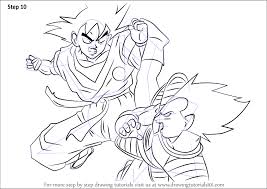 Dragon ball z goku drawing easy. Learn How To Draw Goku Vs Vegeta Dragon Ball Z Step By Step Drawing Tutorials