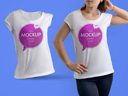 Download Girl T Shirt Mockup Psd