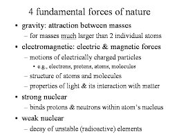 The Four Fundamental Forces Of Nature School Inspiration Physics Deep Truths