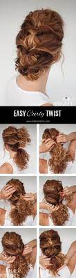 15 short hair updos to revive your love for your lengths. Easy Everyday Curly Hairstyle Tutorial The Curly Twist Hair Romance Hair Styles Curly Hair Styles Naturally