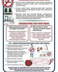 Perokok dibenarkan merokok di kawasan yang disediakan sahaja, tanpa mengganggu orang ramai dengan bau asap rokok. Warong Lalapan Mulai 1 Januari 2019 Larangan Facebook