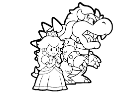 Peach coloring pages is a page that has collected images of a juicy, sweet and very beautiful fruit. Princess Peach And Dragon Coloring Page Free Printable Coloring Pages For Kids
