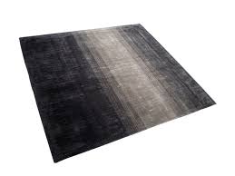Teppich wohnzimmer kurzflor mit modernem orientalischem muster in grau weiß. Teppich Grau Schwarz 200 X 200 Cm Kurzflor Ercis Beliani De
