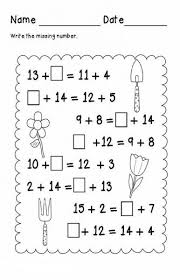 Balancing Equations Worksheet School First Grade Math Balancing Equations Equations