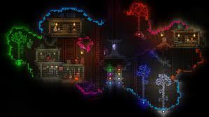 Examples include ace of spades, castleminer, craftworld, fortresscraft, terraria, and total miner. My Cavern Pylon Town Terrariadesign In 2021 Terraria House Ideas Terraria House Design Terraria Underground