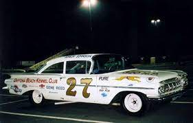 Saturday Night Under The Lights Junior Johnsons 1959 Chevy Nascar Race Cars Stock Car Racing Classic Cars Trucks