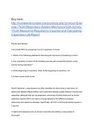 Exercise 7 Respiratory System Mechanics Activity 1 Measuring Respi