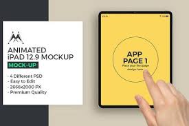Animated Ipad 12 9 Hand Swipe Mockup Mockup Iphone Mockup Psd Template Design
