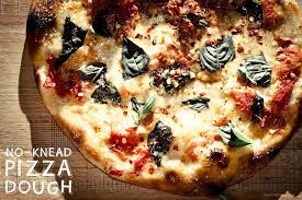 No Knead Pizza Dough Recipe I Am A Food Blog Recipe No Knead Pizza Dough Pizza Recipes Dough Knead Pizza