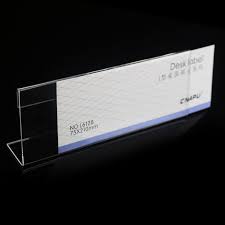 210 75mm Oem Company Name Tag Desk Label Stand Environmental And Transparent Easy To Install Reusable Table Labe Table Labels Labels Office And School Supplies