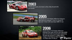 Proton wira merupakan kereta sedan kompak diperkenalkan pada tahun 1993 berasaskan kereta mitsubishi lancer/colt. 6 Model Ikonik Dari Divisyen Prestasi Proton Race Rally Research R3 Wapcar