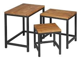 Wohnling 3er Set Design Beistelltisch Akola Sheesham Satztisch Metallbeine Design Beistelltisch Tisch Beistelltisch Eiche