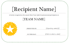 Word Award Certificate Template - mandegar.info