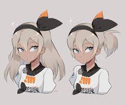Long Hair Bea Ponytail Pokemon Sword And Shield Pokemon Waifu Pokemon Characters Pokemon