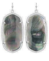 Danielle Silver Earrings In Black Pearl Kendra Scott Jewelry