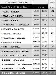 Maybe you would like to learn more about one of these? Quiniela Jornada 52 Temporada 2018 19 Www Foro1x2 Com