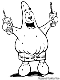 Spongebob punya sahabat namanya patrick. Gambar Patrick Star Untuk Diwarnai Mewarnai Gambar