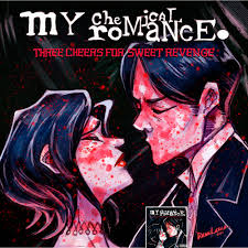 Prompt: draw the cover for the My Chemical Romance comic book.