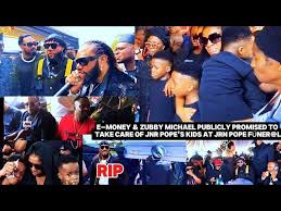 💔 E Money, KCEE & Zubby Michael Renew Pledge To Train JRN Pope Children At  JRN Pope Funeral Service