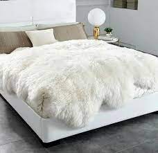 Pile height is approximately 3 1/2 high. Sheepskin Cottage