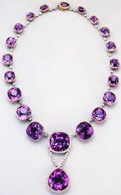 Siberian Amethysts Purple Jewelry Diamond Jewelry Set Amethyst Jewelry