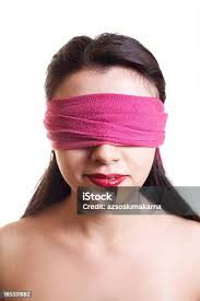 Smiling Blindfolded Woman Stock Photo - Download Image Now - Blindfold, Adult, Adults Only - iStock