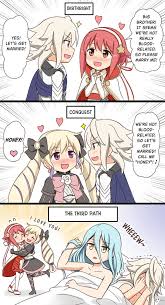 Corrin, Azura, Corrin, Azura, And Corrin (Fire Emblem And 2 More) Drawn By  Aisutabetao | Danbooru