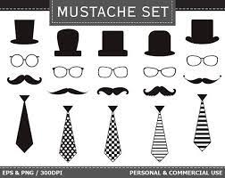 Mustache Set Clipart Mustache Hat Tie Glasses Clip Art In 2021 Clip Art Mustache Mustache Template