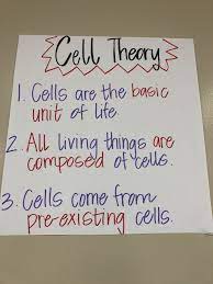 Cell Theory Anchor Chart Cell Theory Teaching Cells Science Cells