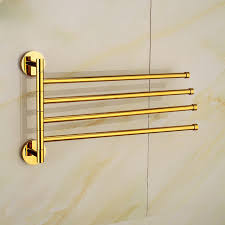 The heated towel rack is designed to stay on at a relatively constant temperature to keep your bathrobes and towels fresh, warm, and dry. 2 4 Swivel Towel Bars Gold Brass Bathroom Towel Rail Rack Bathroom Towel Holder Gold Towel Hanger Bathroom Accessories Towel Bars Aliexpress