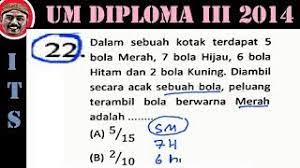 Check spelling or type a new query. Um Program Diploma Iii D 3 Its 2014 Pembahasaan No 22 Peluang Pengambilan Bola Youtube