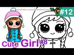 Look these cute girls drawings! How To Draw Winter Chibi Girl Cute Step By Step Christmas Special Youtube