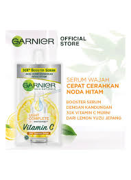 Introducing the new garnier light complete vitamin c booster serum, garnier skin natural's most concentrated brightening and spot reduction formula in a face serum. Garnier Light Complete Booster Serum Vitamin C 7 5ml Klikindomaret