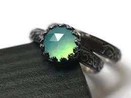 Opal Wedding Set Gothic Peruvian Blue Opal Engagement Ring Etsy Opal Wedding Set Engagement Rings Opal Natural Opal Jewelry