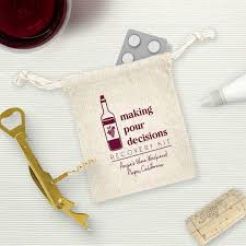 Personalized Wine Theme Favor Bag: Bachelorette Hangover Kit