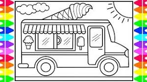 Just click to print out your copy of this ice cream truck coloring page. How To Draw An Ice Cream Truck For Kids Ice Cream Truck Drawing And Coloring Pages For Kids Youtube