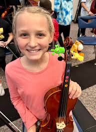 The middle school and high school orchestra program sold cheesecake as a  fundraiser. For every three sold they received a peg monster to adorn their  instruments . Thank you to our generous