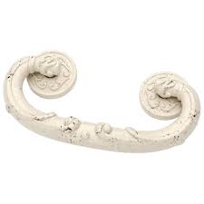 Liberty French Lace 2 1 2 In 64mm Center To Center Vintage Antique White Bail Drawer Pull Pn1511 254 Cp The Home Depot