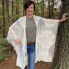 Check Out Our Unique Shop The Shabby Tree Boutique Lace Kimono Cream Lace Kimono