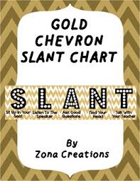 slant chart poster gold chevron classroom participation strategy