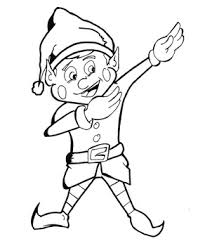 Coloring pages for kids holidays coloring pages. Dabbing Elf Dab Coloring Page Merry Christmas Happy Holidays Art
