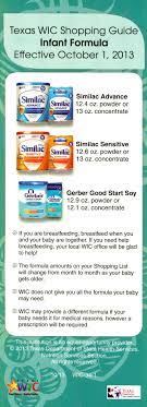 Texas Wic Shopping Guide Infant Formula The Portal To Texas History
