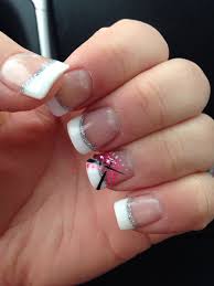 Some do it to showcase a design. French Tip Nails With Design On Ring Finger Novocom Top