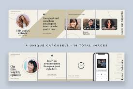 Podcast Carousel Posts Canva Ps Instagram Template Design Instagram Design Carousel