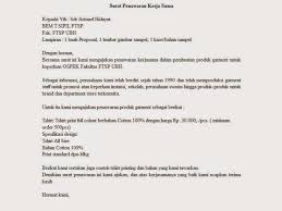 Contoh Surat Resmi Permohonan Kerjasama