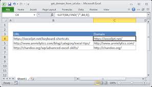 Excel Formula Get Domain Name From Url Exceljet