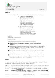 Teste reflexoes poeta os lusiadas 10 - GRUPO I GRUPO II 1. A narração d  «Os Lusíadas» constrói-se - Studocu