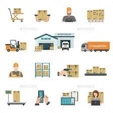 Warehouse Icons Set Icon Set Warehouse Icon Set Vector