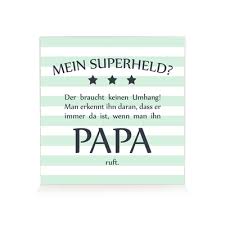 Du bist einer, der alles kann, du bist für mich der stärkste mann. Holzblock Shabby Mein Superheld Papa Vatertag Dekoration Shabby Gesch