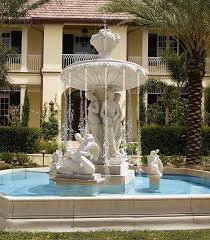 The fountain includes a recirculation pump for continuous water flow and features 3 led lights on the bottom tier that provide a soft, warm glow so you can enjoy a relaxing atmosphere. Water Fountains Front Yard And Backyard Designs Fountains Outdoor Yard Water Fountains Front Yard Landscaping Pictures